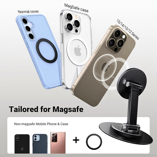 Magnetic Height-Adjustable Phone Stand With 360° Rotation
