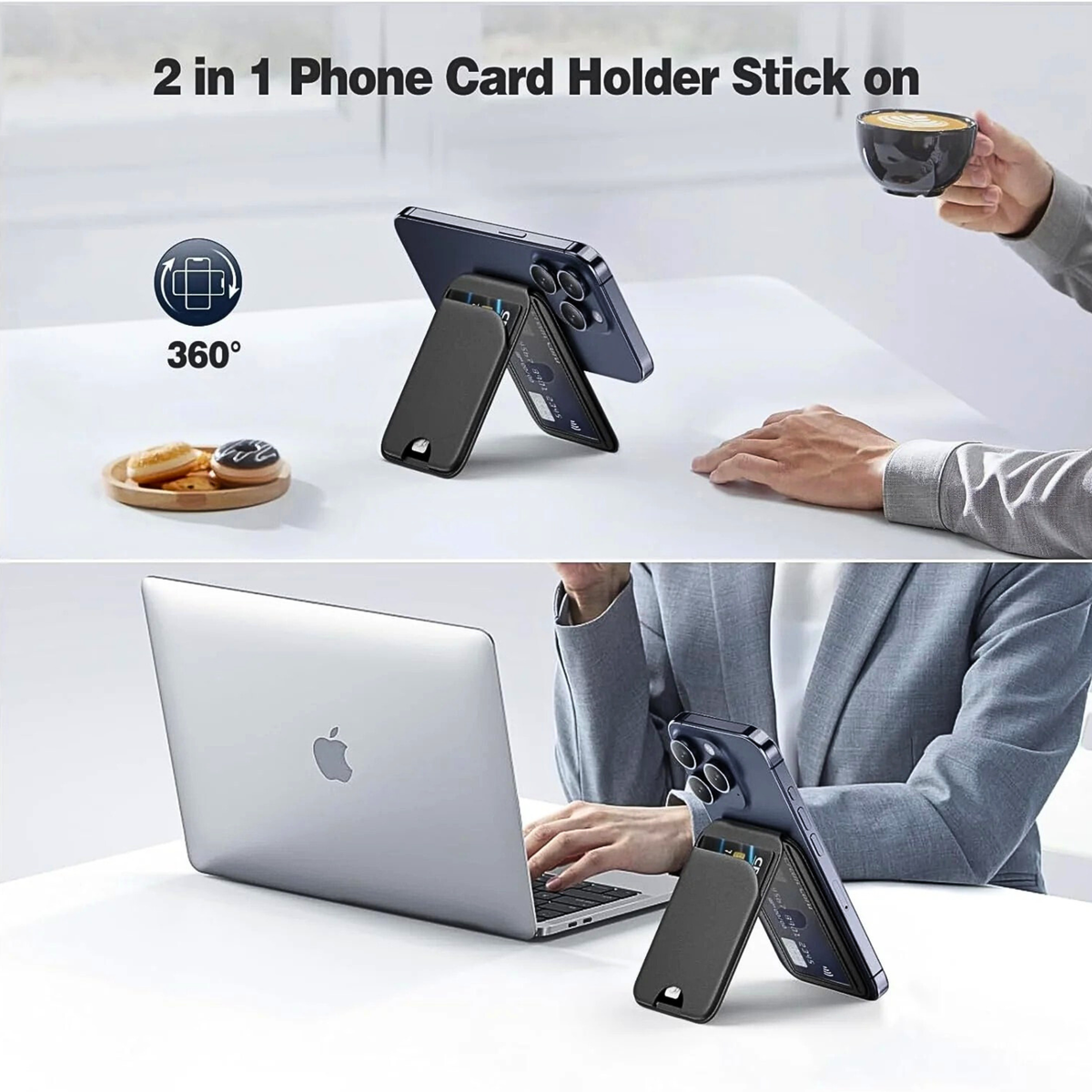 Magnetic Phone Wallet Stand