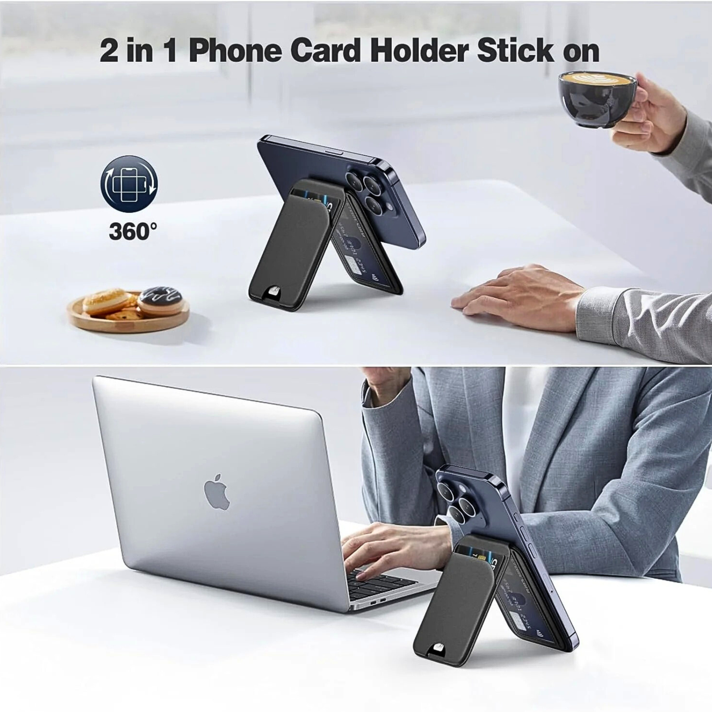 Magnetic Phone Wallet Stand