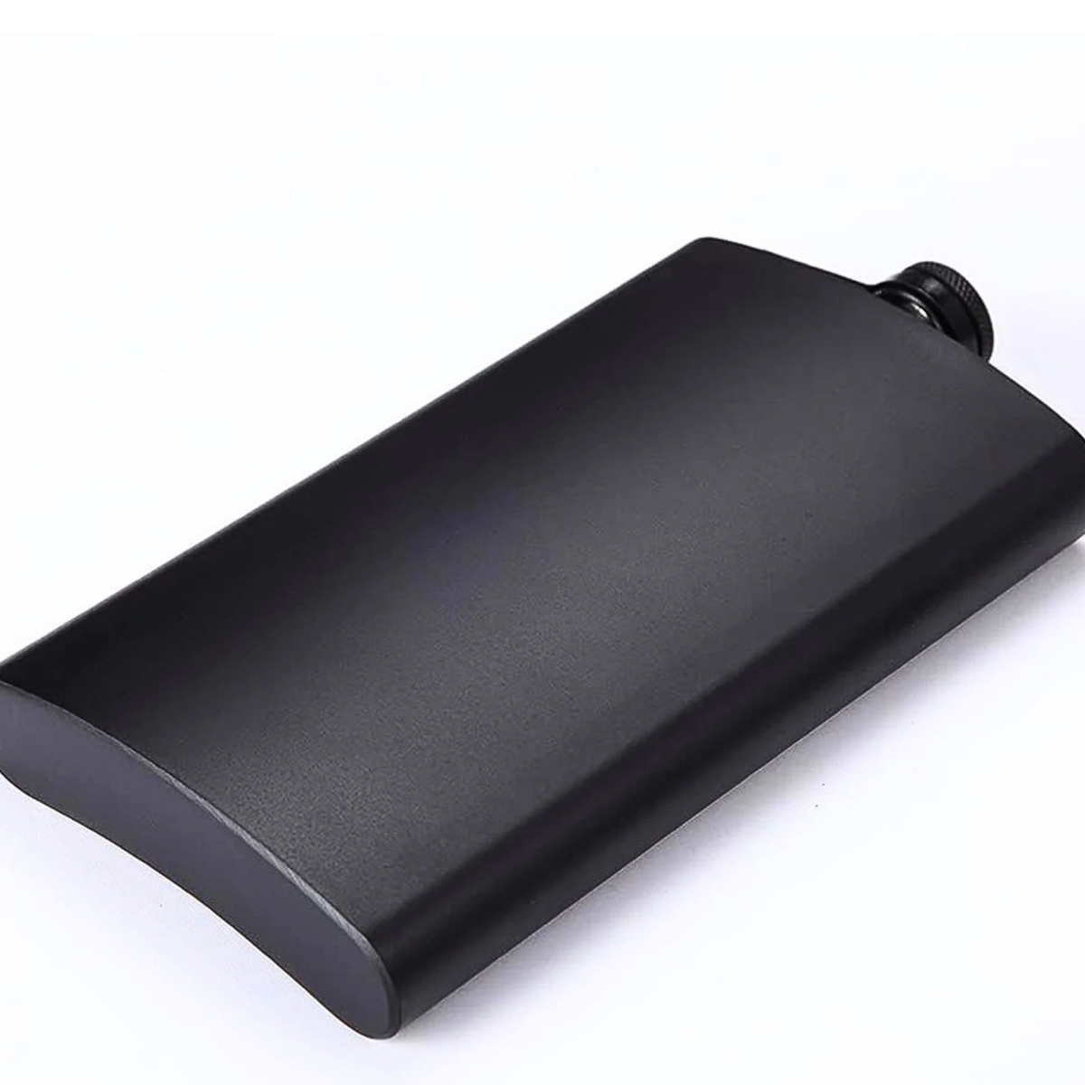 Matte Black Stainless Steel Pocket Flask 12 Ounces