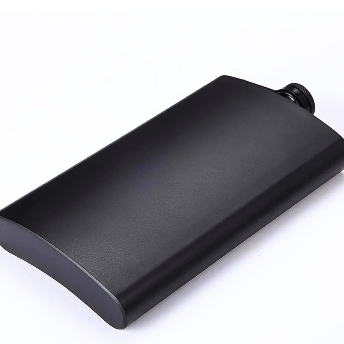 Matte Black Stainless Steel Pocket Flask 12 Ounces