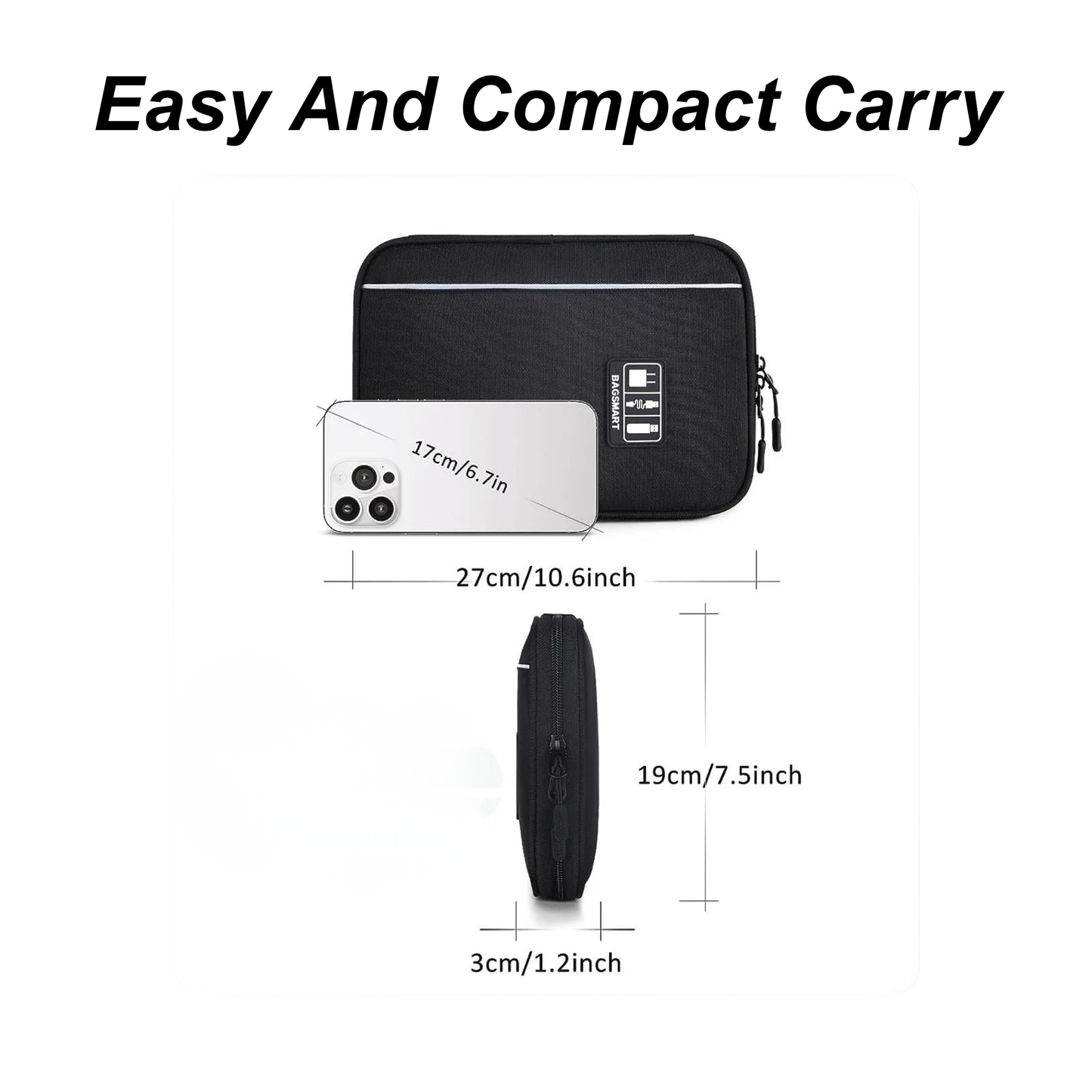 BAGSMART Large Electronics Travel Organizer Case