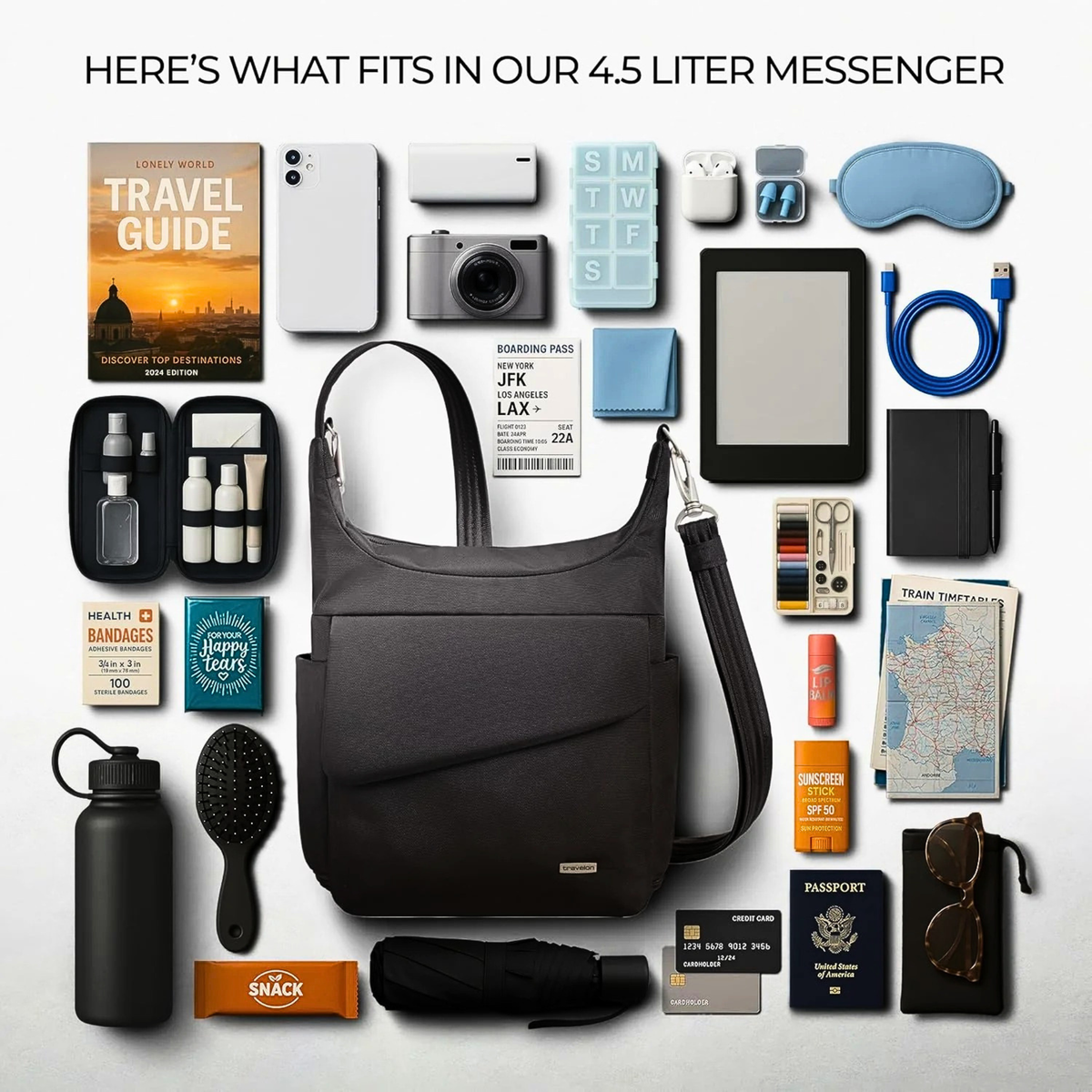 Travelon Anti-Theft Locking Messenger Bag
