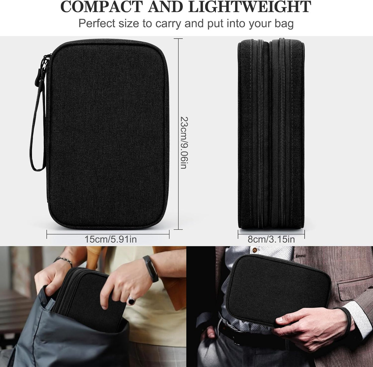 FYY Electronic Organizer with Double-Layer Storage