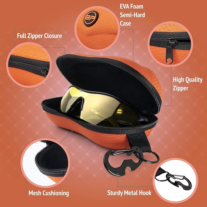 BLUPOND Semi-Hard EVA Sunglasses Case