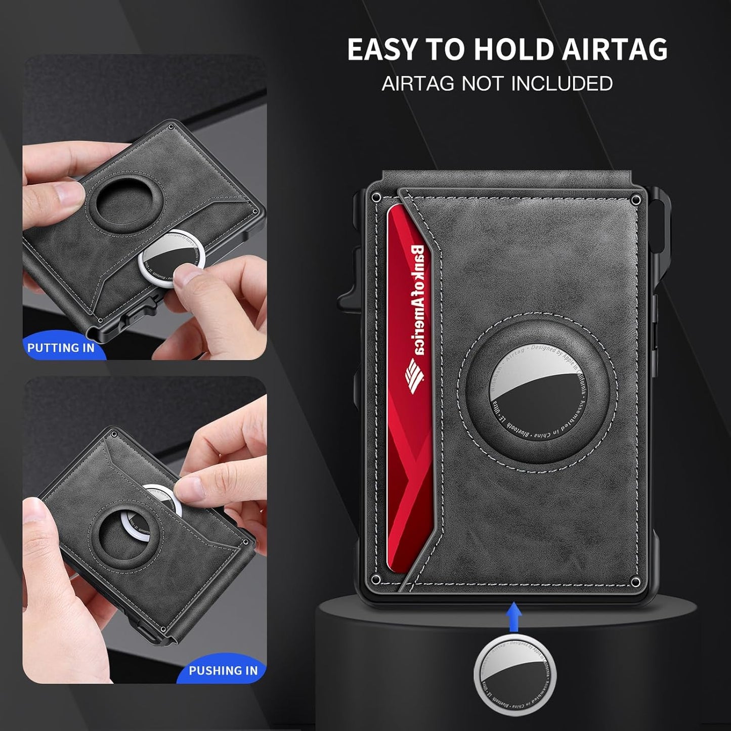 Smart AirTag Pop-Up Bifold Wallet