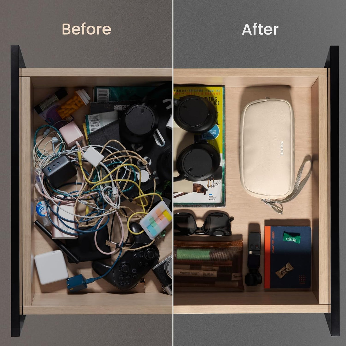 tomtoc Electronics Organizer Travel Case