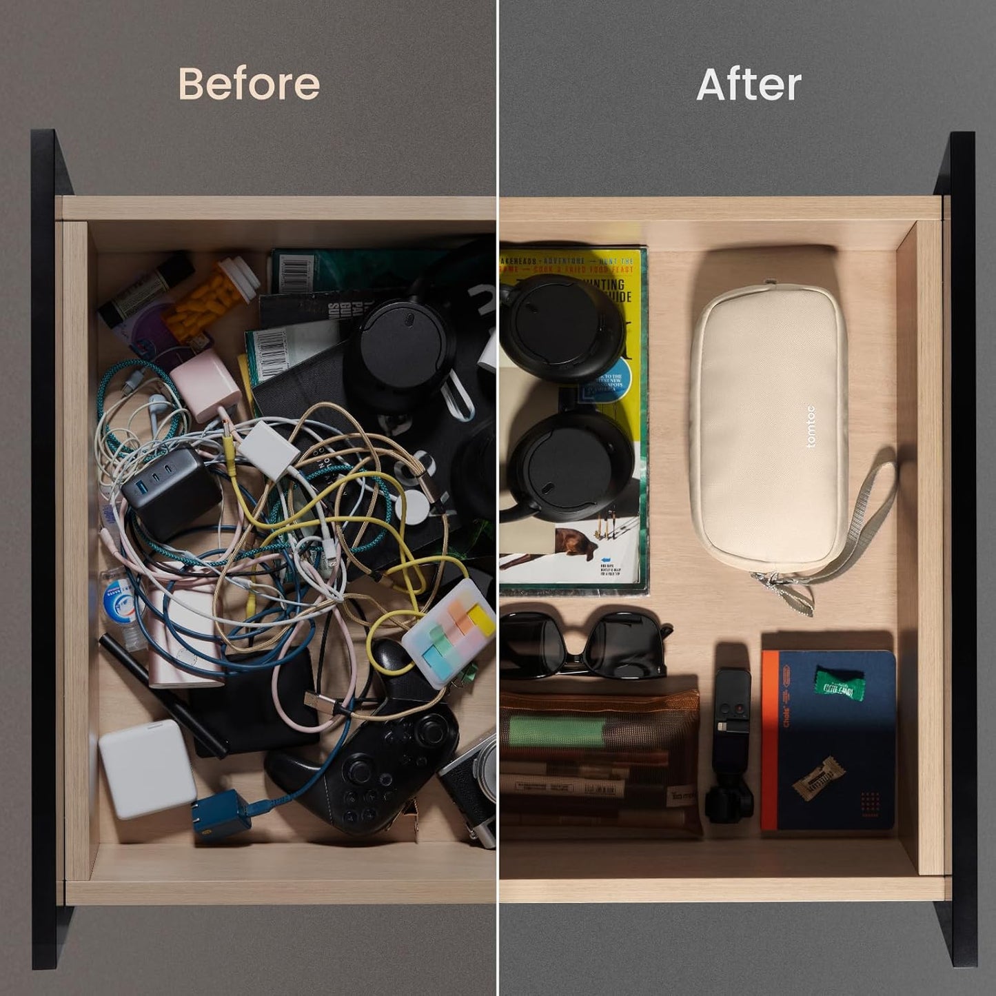 tomtoc Electronics Organizer Travel Case