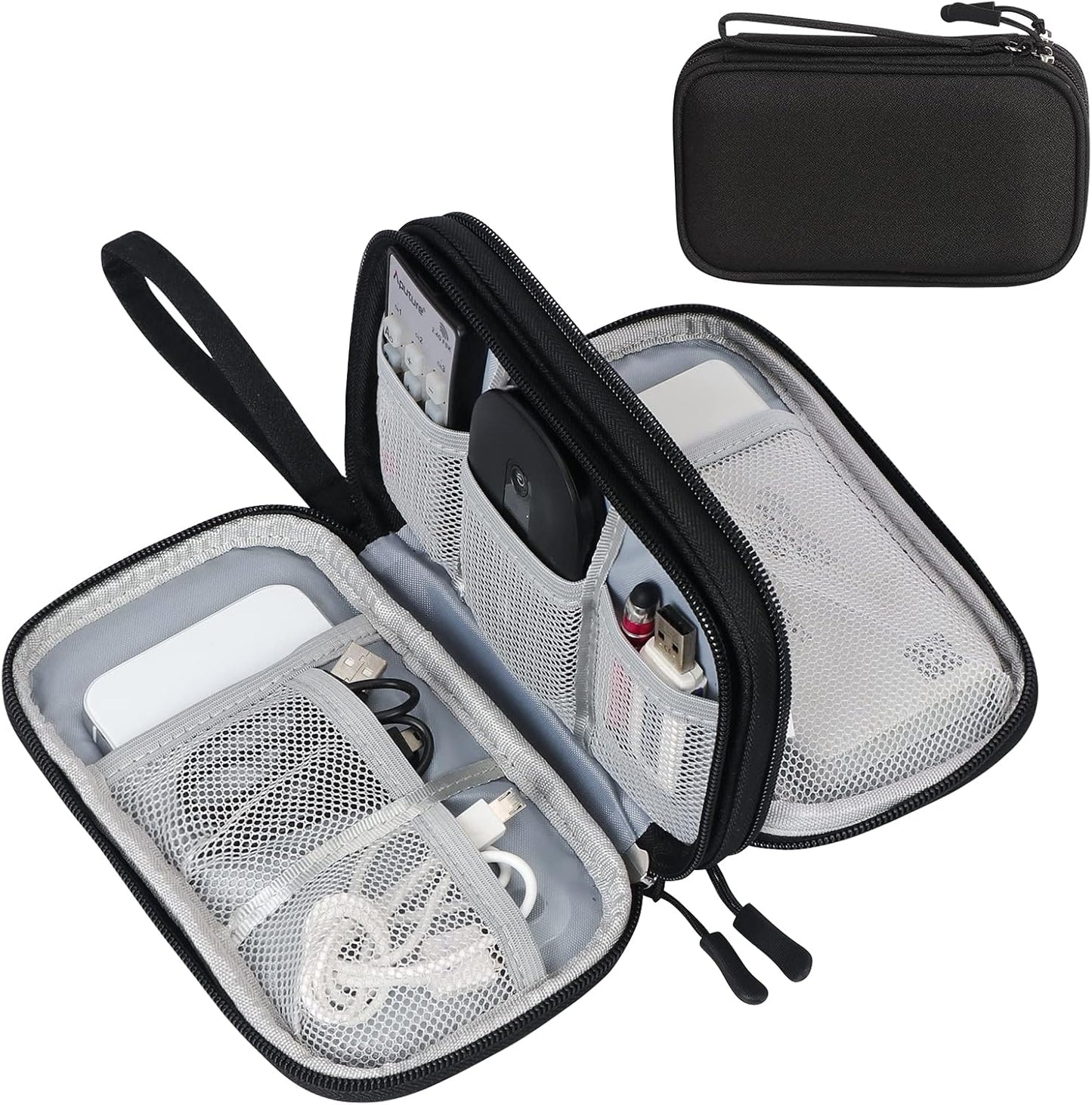 FYY Electronic Organizer with Double-Layer Storage