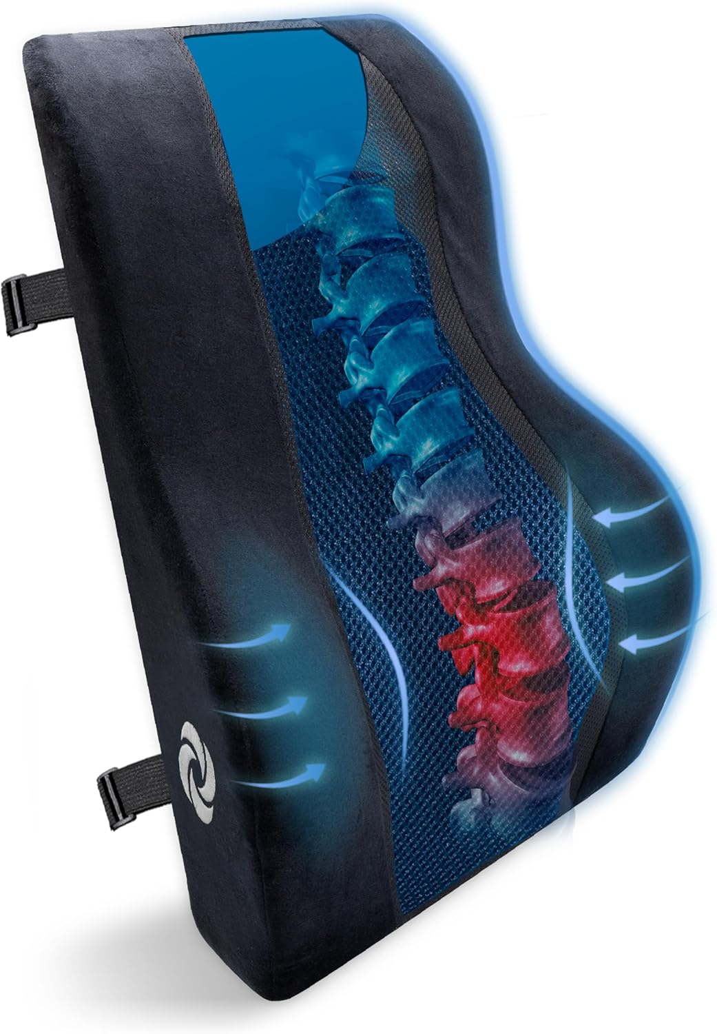 Memory Foam Lumbar Support Pillow for Office Chair, Gaming Chair, or Automotive Use, Ergonomic Back Cushion, Home Office Essentials for Sitting Comfort and Posture Relief Back Support