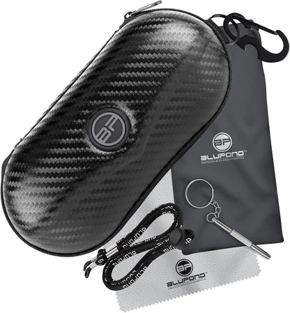Sunglasses Case Semi Hard EVA Shell with Metal Hanging Hook Belt Clip Sun Glasses Storage