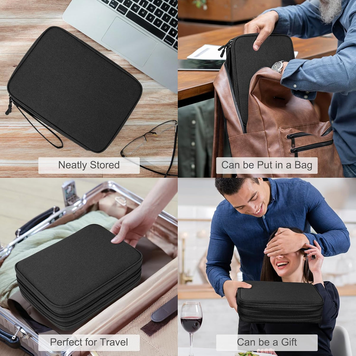 FYY Electronic Organizer with Double-Layer Storage