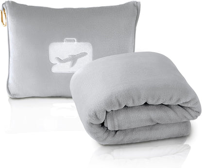 Travel Blanket With Pillow Carry Case