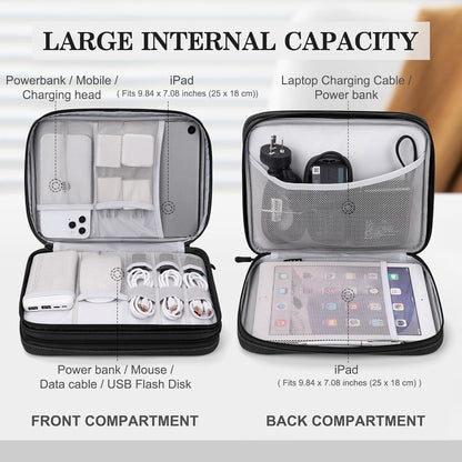 FYY Electronic Organizer with Double-Layer Storage