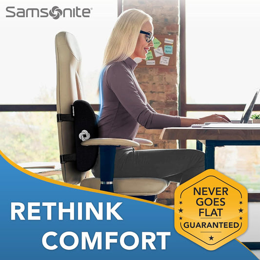 Memory Foam Lumbar Support Pillow for Office Chair, Gaming Chair, or Automotive Use, Ergonomic Back Cushion, Home Office Essentials for Sitting Comfort and Posture Relief Back Support