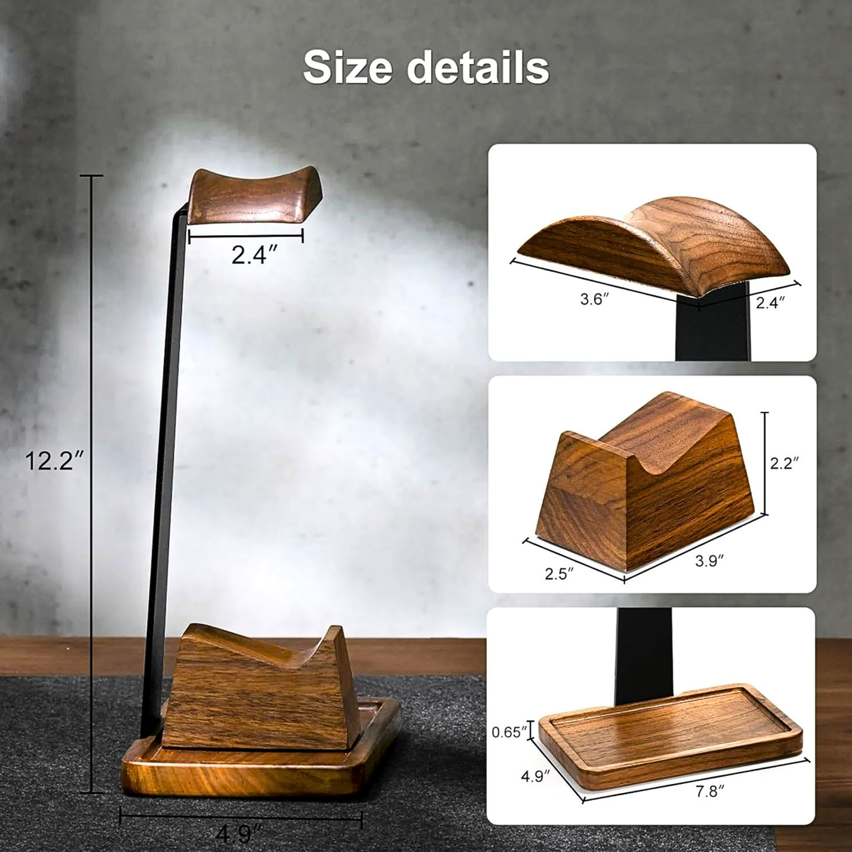 UPERGO Walnut Headset and Controller Stand