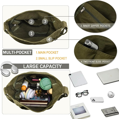 Outrider Canvas Crossbody Messenger Tote
