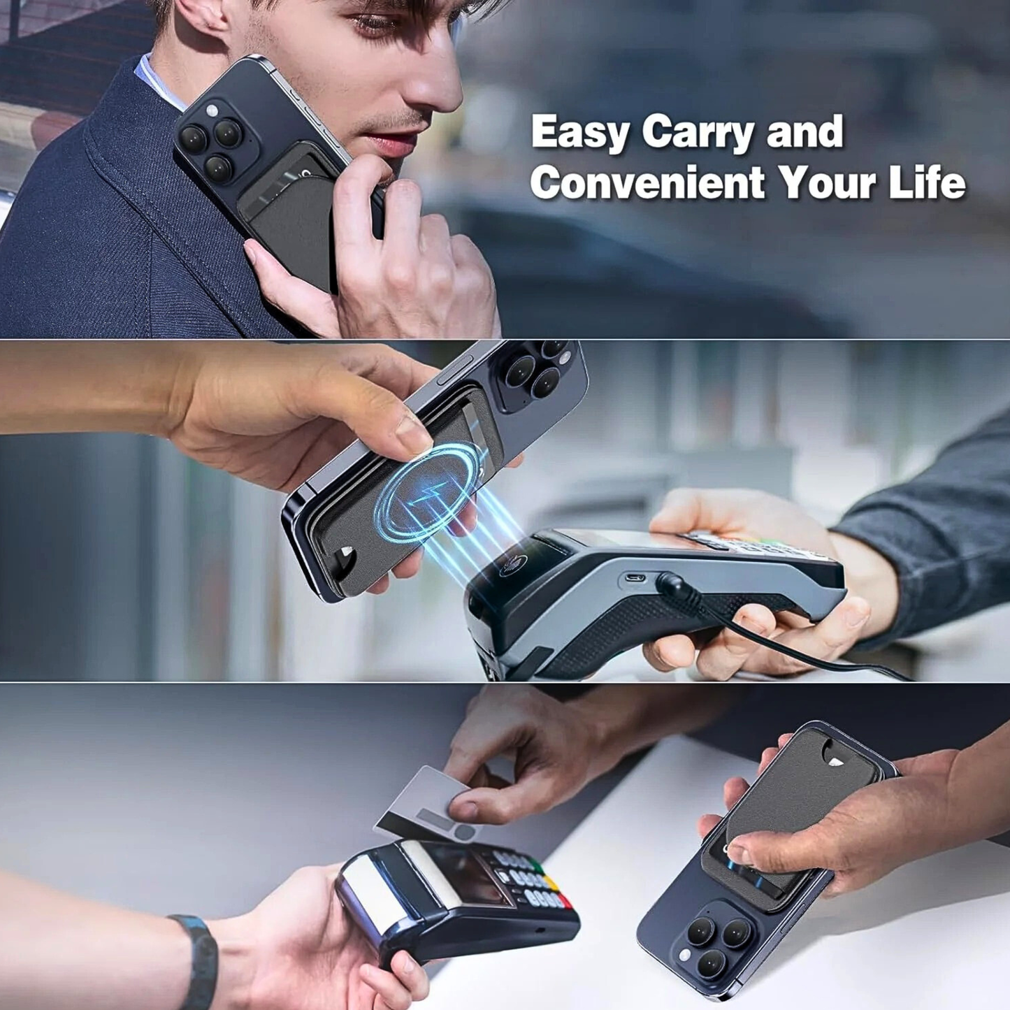 Magnetic Phone Wallet Stand