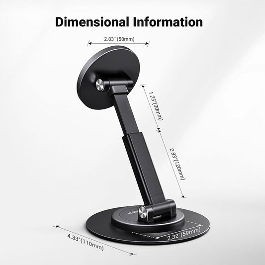 Magnetic Height-Adjustable Phone Stand With 360° Rotation