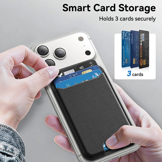 Slim Magnetic Leather Phone Wallet