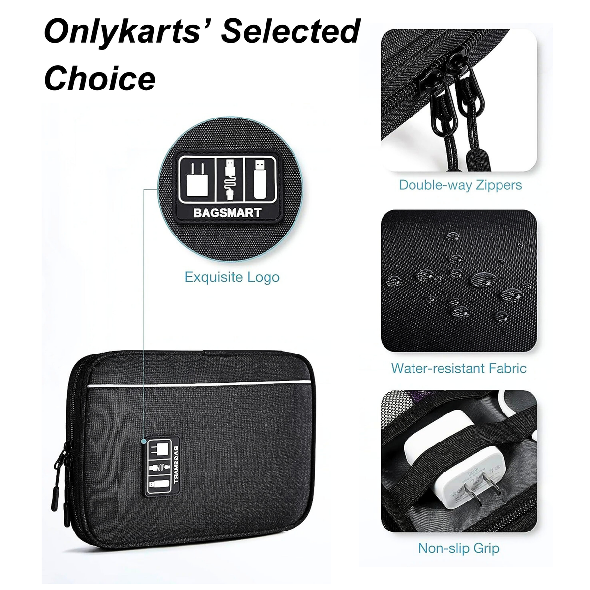 BAGSMART Large Electronics Travel Organizer Case