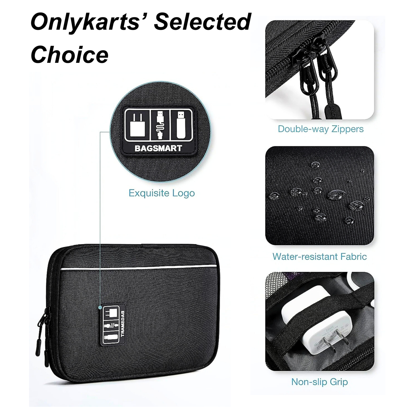 BAGSMART Large Electronics Travel Organizer Case