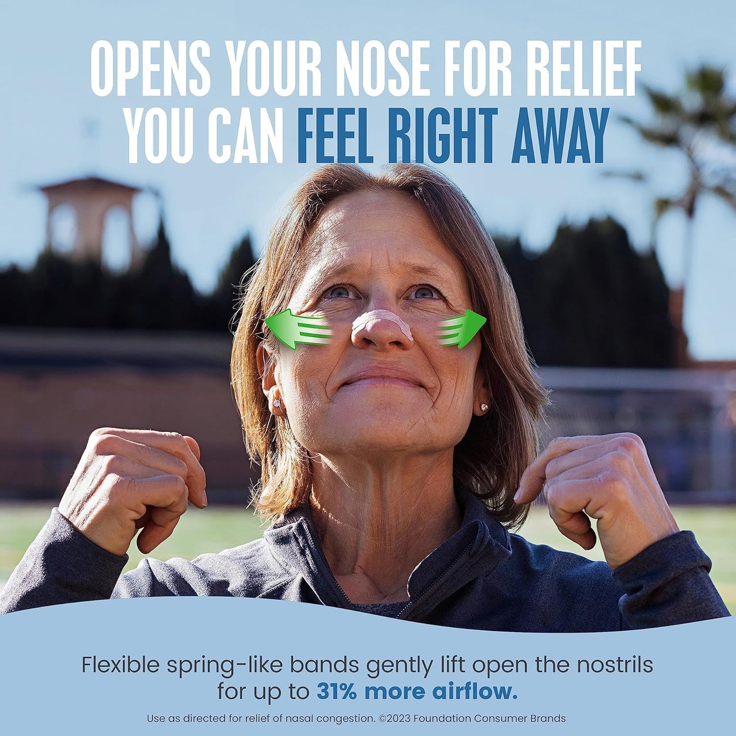 Nasal Strips, Extra Strength Tan Nose Strips, Drug-Free Nasal Congestion Relief for Better Breathing, Help Relieve Snoring, Caused by Colds & Allergies, Deviated Septum, 26Ct