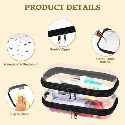 YQBRAO Clear Hard Shell Zipper Case