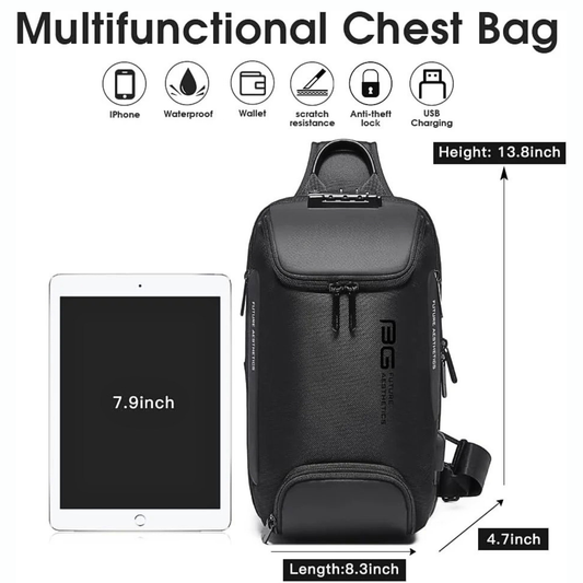 BANGE Anti-Theft Oxford Sling Backpack