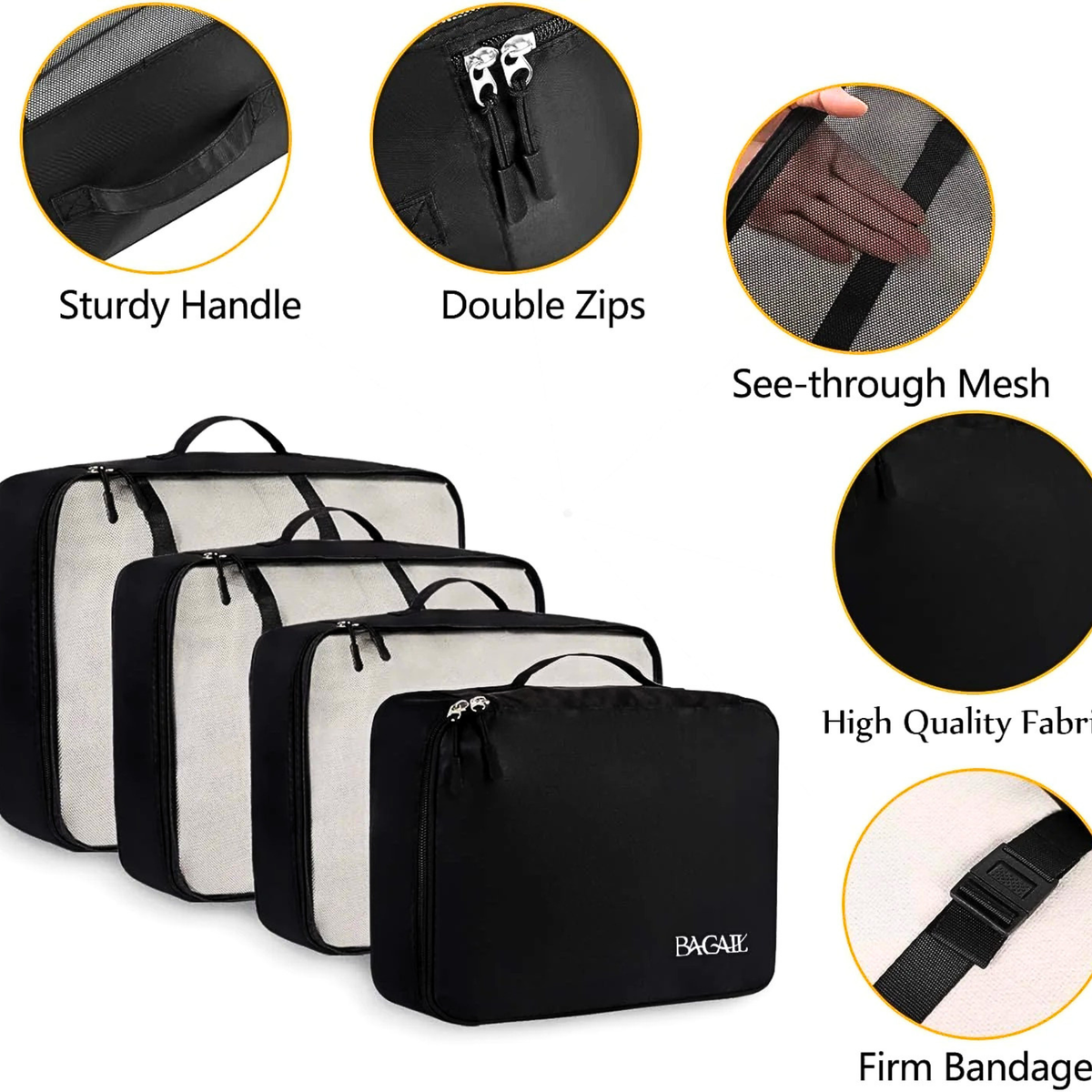 Premium Travel Packing Cubes | Luggage Organizer Set