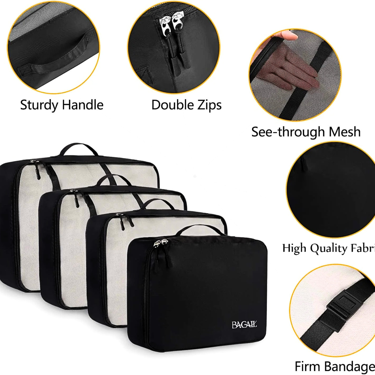 Premium Travel Packing Cubes | Luggage Organizer Set