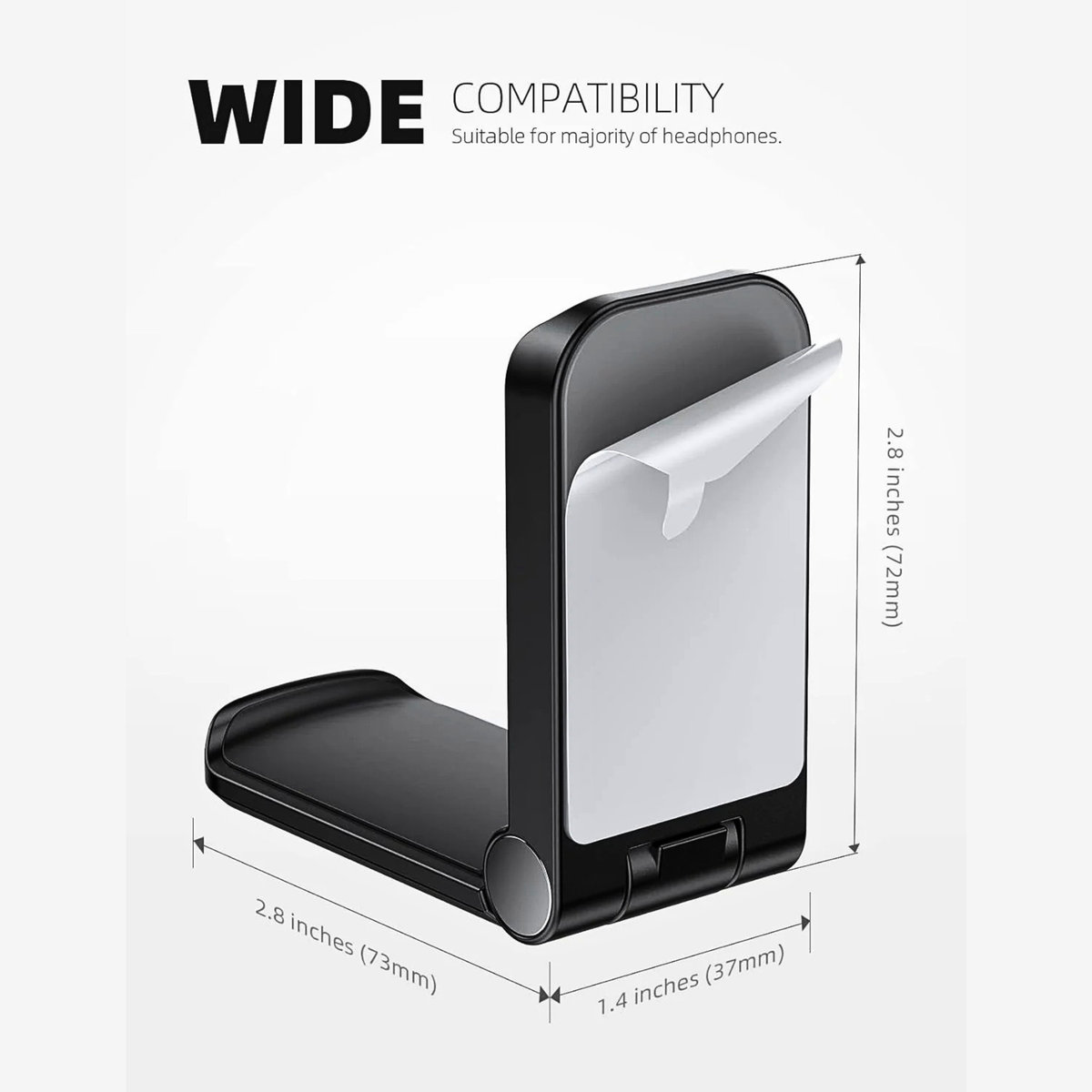 Foldable Heavy Attach Under Desk Headphone HANGER