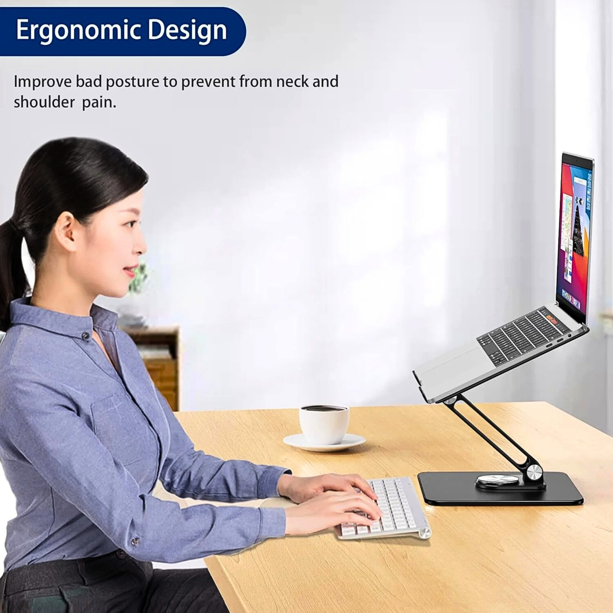 BESIGN LSX7 Adjustable 360 Rotating Laptop Stand