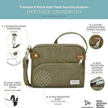 Travelon Anti-Theft Heritage Crossbody Bag