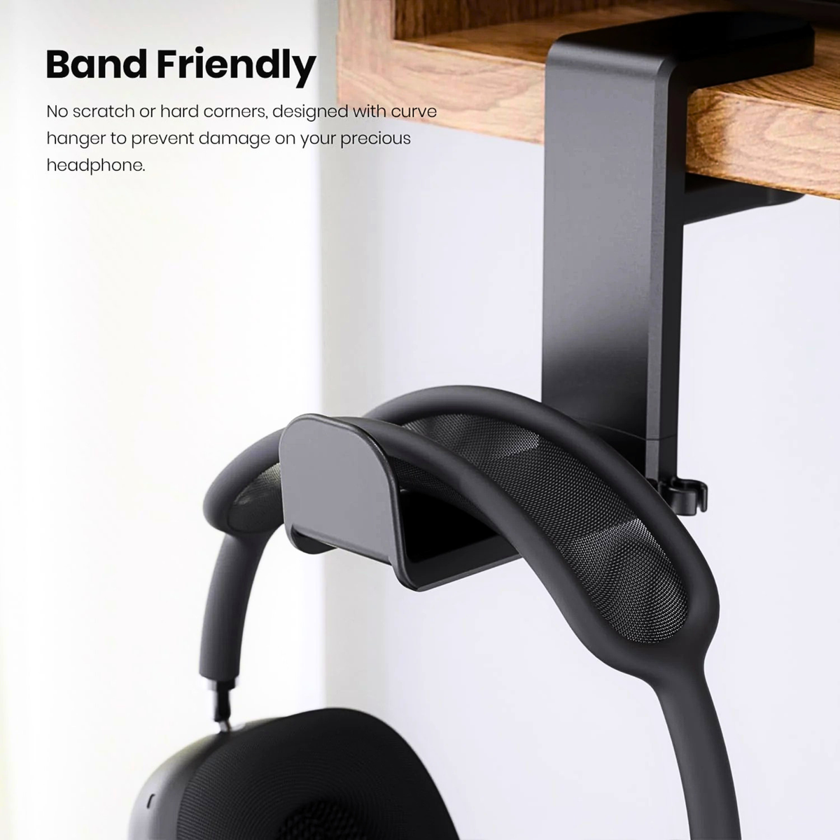 EURPMASK Under Desk 360 Degree Rotating Headphone Hanger
