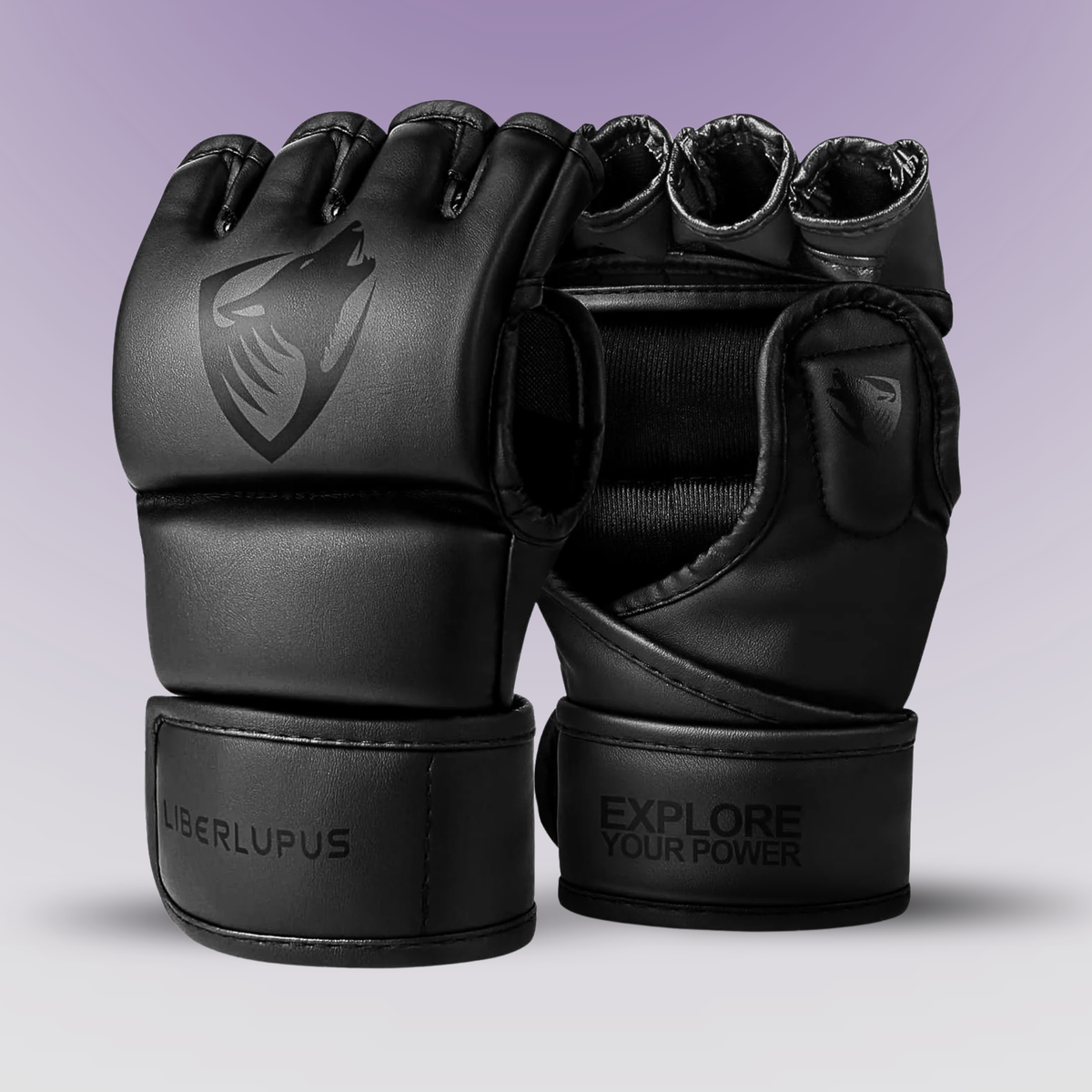 LIBERLUPUS Pro MMA Sparring Gloves | Open Palm Training Gear
