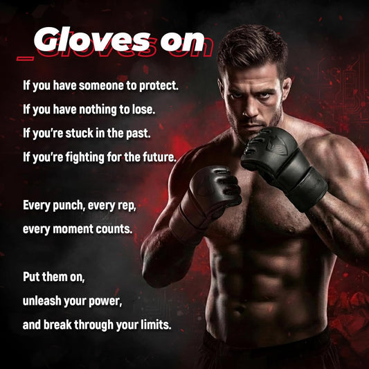 MMA Gloves Sparring for Men– Open Palm Training Gloves for Grappling, Kickboxing, Muay Thai, Youth Self-Defense, Heavy Bag Workouts – Durable Synthetic Leather with Wrist Support