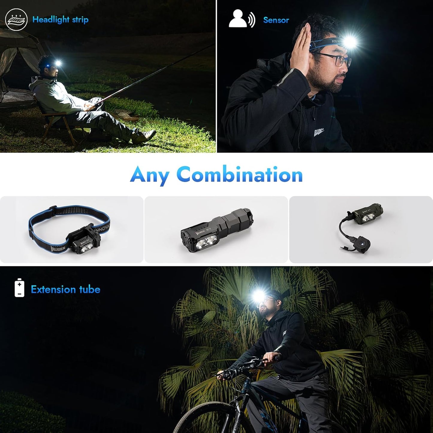 E7 1800 Lumen Rechargeable Mini Flashlights with Magnet - Super Bright 6 Modes EDC Flashlight, Typ-C Rechargeable LED; IP68 Pocket Flashlight for Headlamp Use, Rescue, Camping