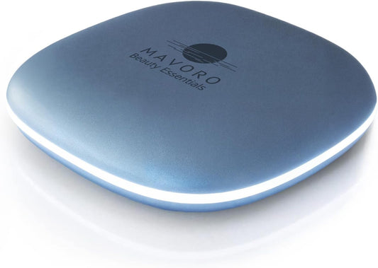 LED Lighted Travel Makeup Mirror | 1X/10X Magnification | Rechargeable USB-C | Pocket & Purse Portable Lighted Travel Makeup Compact Mirror, Touch Sensor (Heavenly Pink)